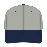 OTTO 27-008 6 Panel Mid Profile Baseball Cap - Nvy/Stn.Gry - Nvy/Stn.Gry / 6 1/2’’ - 7 5/8’’
