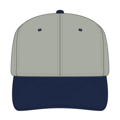 OTTO 27-008 6 Panel Mid Profile Baseball Cap - Nvy/Stn.Gry - Nvy/Stn.Gry / 6 1/2’’ - 7 5/8’’