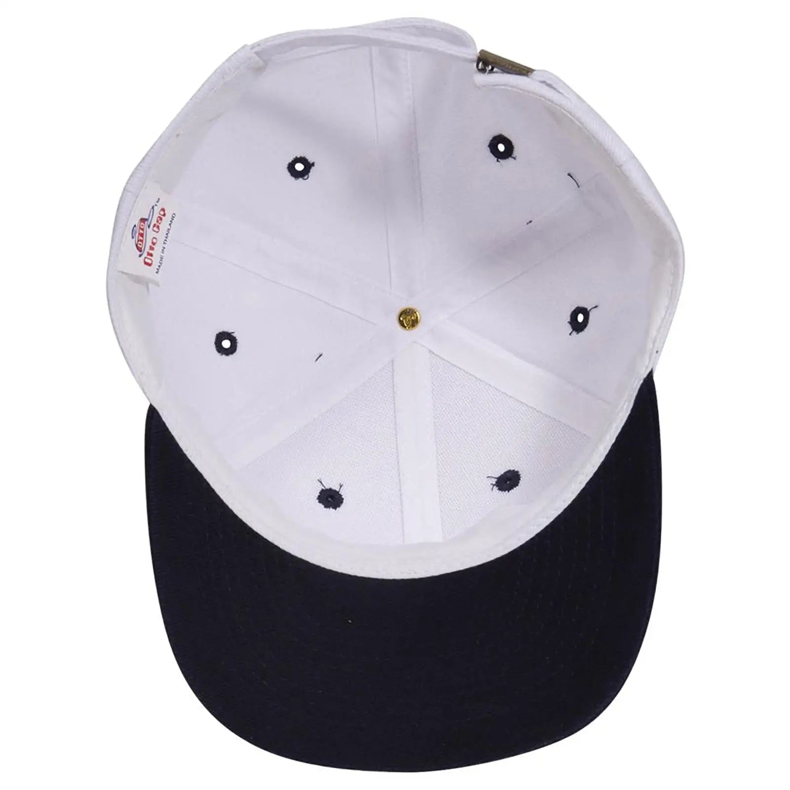 OTTO 27-008 6 Panel Mid Profile Baseball Cap - Nvy/Wht - Nvy/Wht / 6 1/2’’ - 7 5/8’’