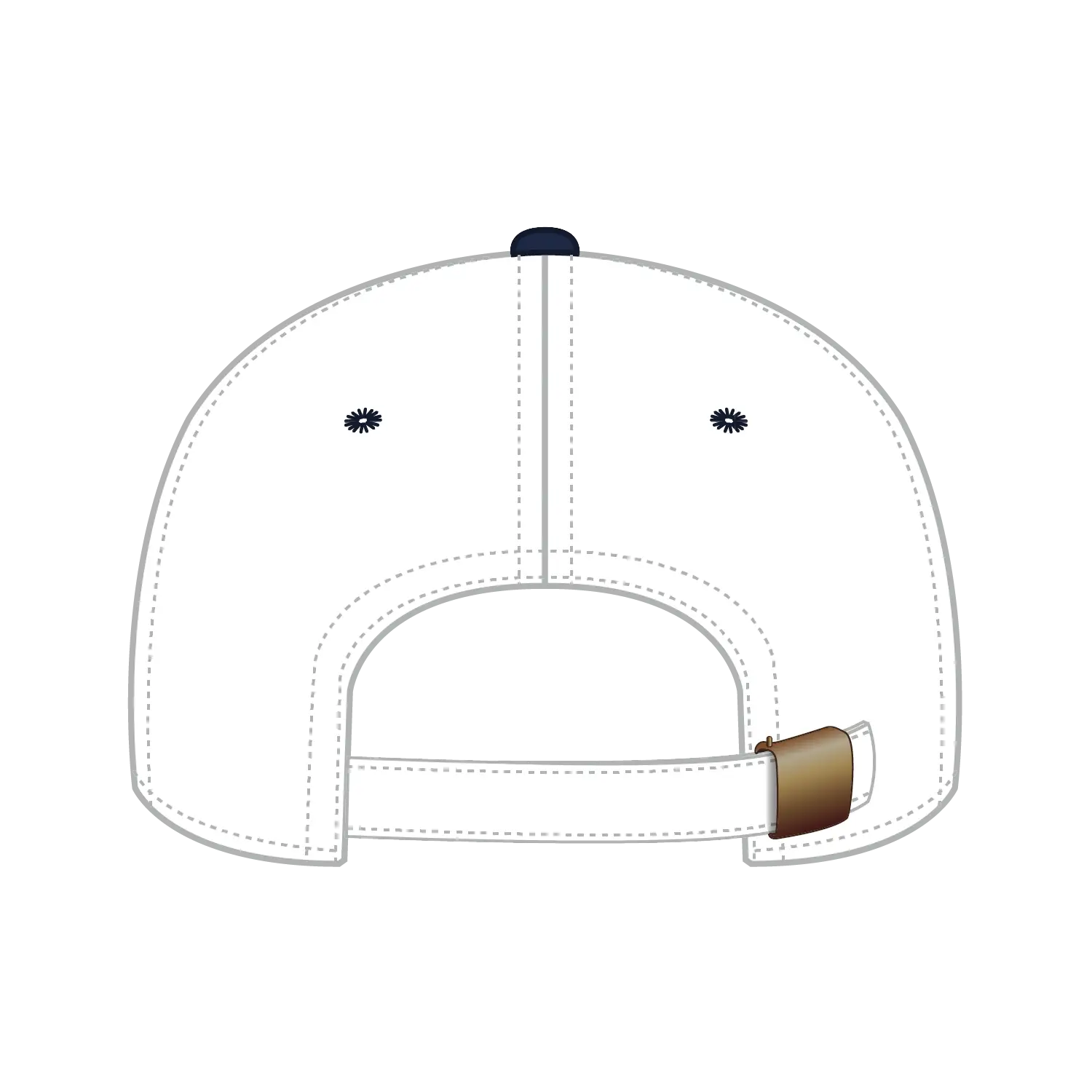 OTTO 27-008 6 Panel Mid Profile Baseball Cap - Nvy/Wht - Nvy/Wht / 6 1/2’’ - 7 5/8’’