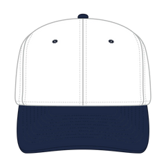 OTTO 27-008 6 Panel Mid Profile Baseball Cap - Nvy/Wht - Nvy/Wht / 6 1/2’’ - 7 5/8’’