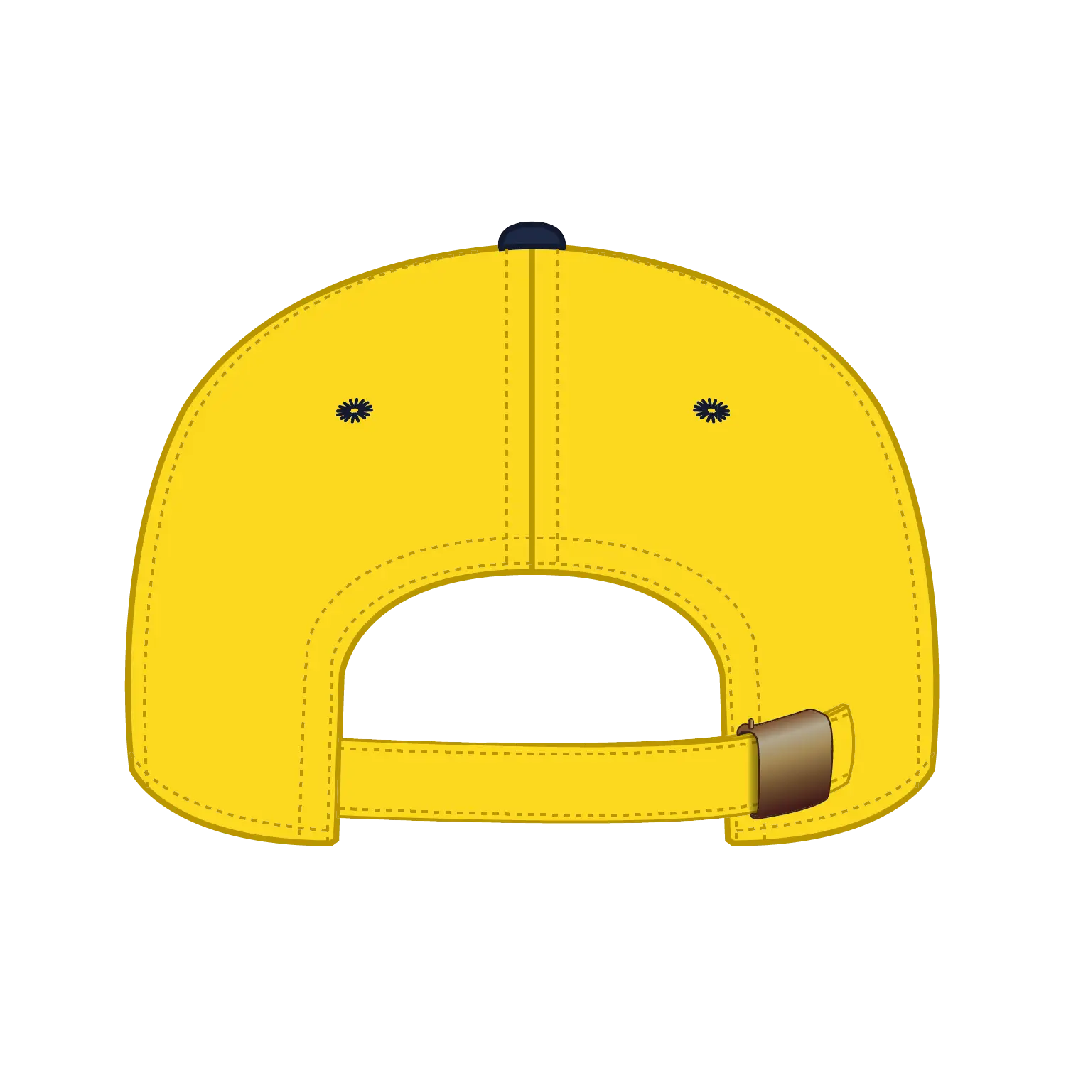 OTTO 27-008 6 Panel Mid Profile Baseball Cap - Nvy/Yel - Nvy/Yel / 6 1/2’’ - 7 5/8’’