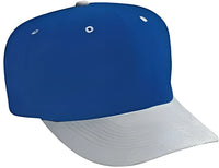 OTTO 27-008 Brushed Bull Denim Pro Style Cap with Fabric Adjustable Strap - Gray Royal - Gray Royal / One Size Fits Most