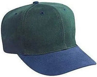 OTTO 27-008 Brushed Bull Denim Pro Style Cap with Fabric Adjustable Strap - Navy Dark Green - Navy Forest / One Size