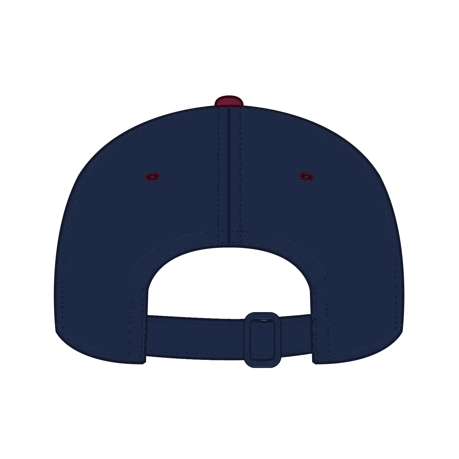 OTTO 27-015 6 Panel Mid Profile Baseball Cap - Burg. Marn/Nvy - Burg. Marn/Nvy / 6 1/2’’ - 7 5/8’’