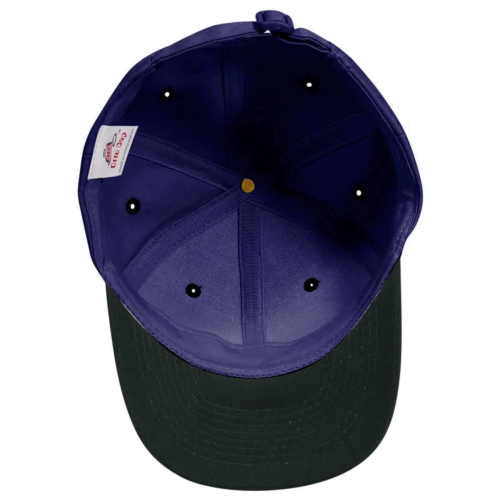 OTTO 27-015 6 Panel Mid Profile Baseball Cap - Dk.Grn/Nvy - Dk.Grn/Nvy / 6 1/2’’ - 7 5/8’’