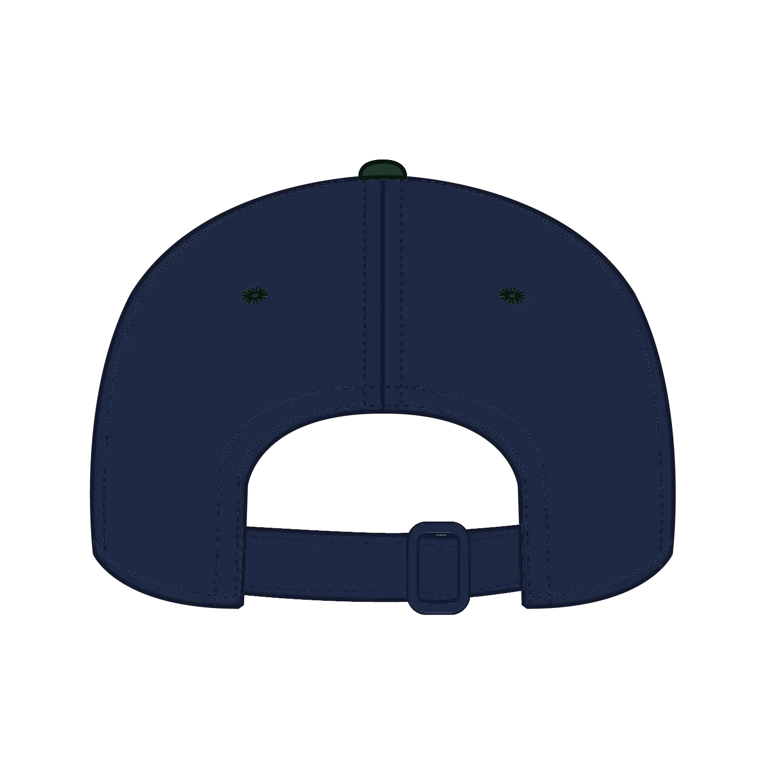 OTTO 27-015 6 Panel Mid Profile Baseball Cap - Dk.Grn/Nvy - Dk.Grn/Nvy / 6 1/2’’ - 7 5/8’’