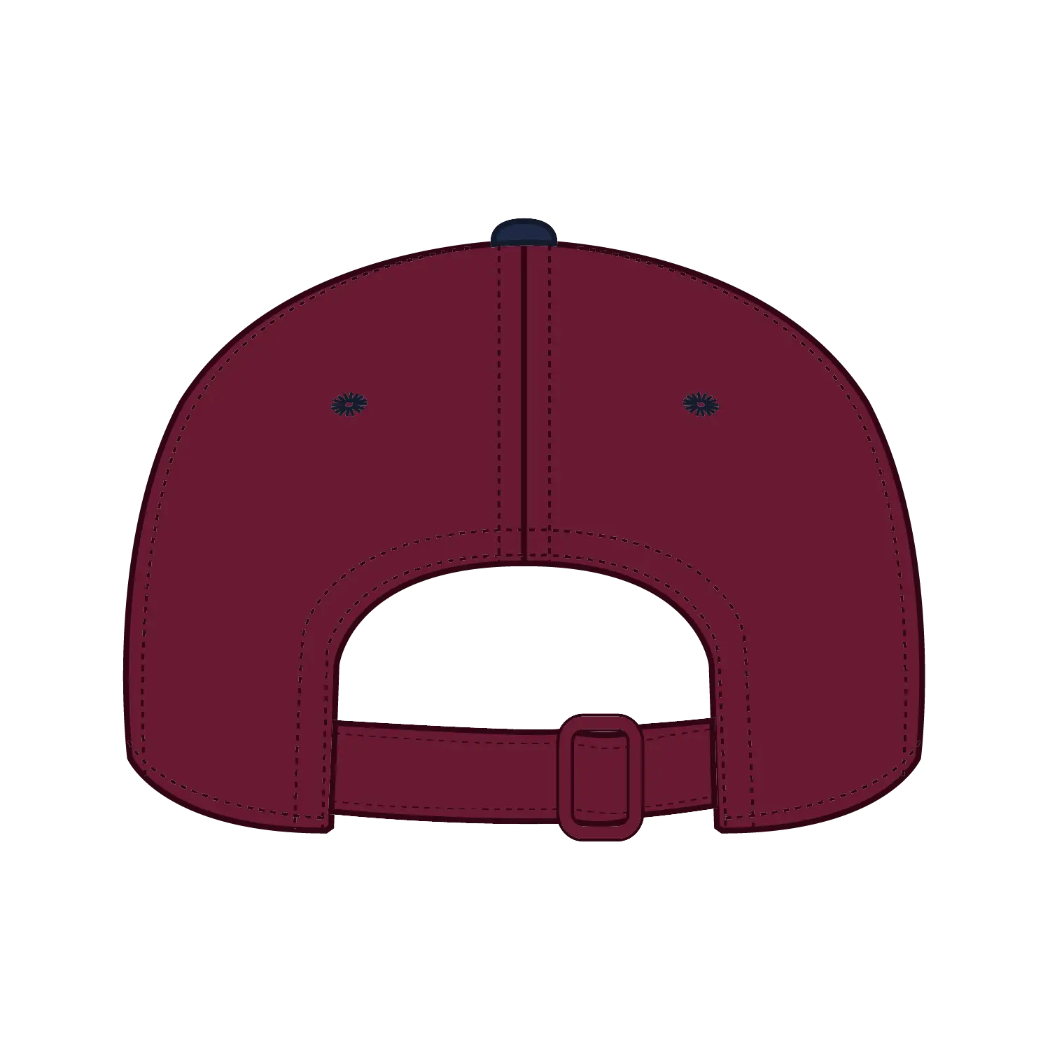 OTTO 27-015 6 Panel Mid Profile Baseball Cap - Nvy/Burg.Marn - Nvy/Burg.Marn / 6 1/2’’ - 7 5/8’’