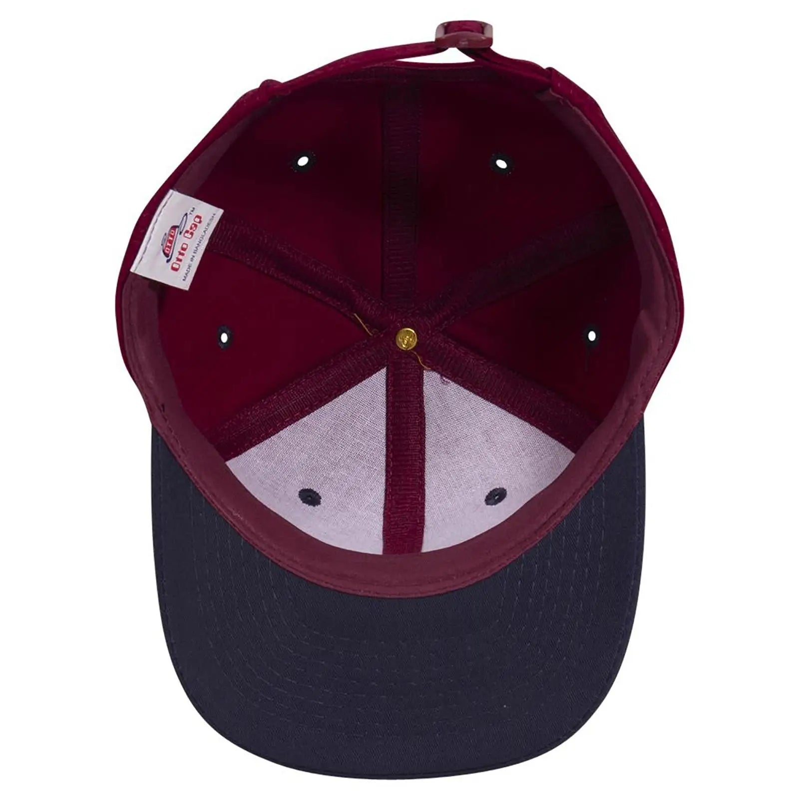 OTTO 27-015 6 Panel Mid Profile Baseball Cap - Nvy/Burg.Marn - Nvy/Burg.Marn / 6 1/2’’ - 7 5/8’’