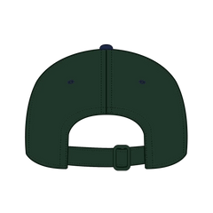 OTTO 27-015 6 Panel Mid Profile Baseball Cap - Nvy/Dk.Grn - Nvy/Dk.Grn / 6 1/2’’ - 7 5/8’’