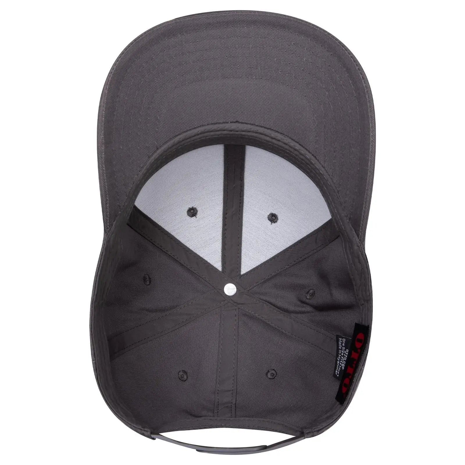 OTTO 27-079 6 Panel Mid Profile Baseball Cap - Char. Gray - Char. Gray / 6 1/2’’ - 7 5/8’’