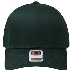 OTTO 27-079 6 Panel Mid Profile Baseball Cap - Dk. Green - Dk. Green / 6 1/2’’ - 7 5/8’’