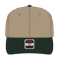 OTTO 27-079 6 Panel Mid Profile Baseball Cap - Dk.Grn/Kha - Dk.Grn/Kha / 6 1/2’’ - 7 5/8’’