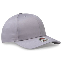 OTTO 27-079 6 Panel Mid Profile Baseball Cap - Gray - Gray / 6 1/2’’ - 7 5/8’’