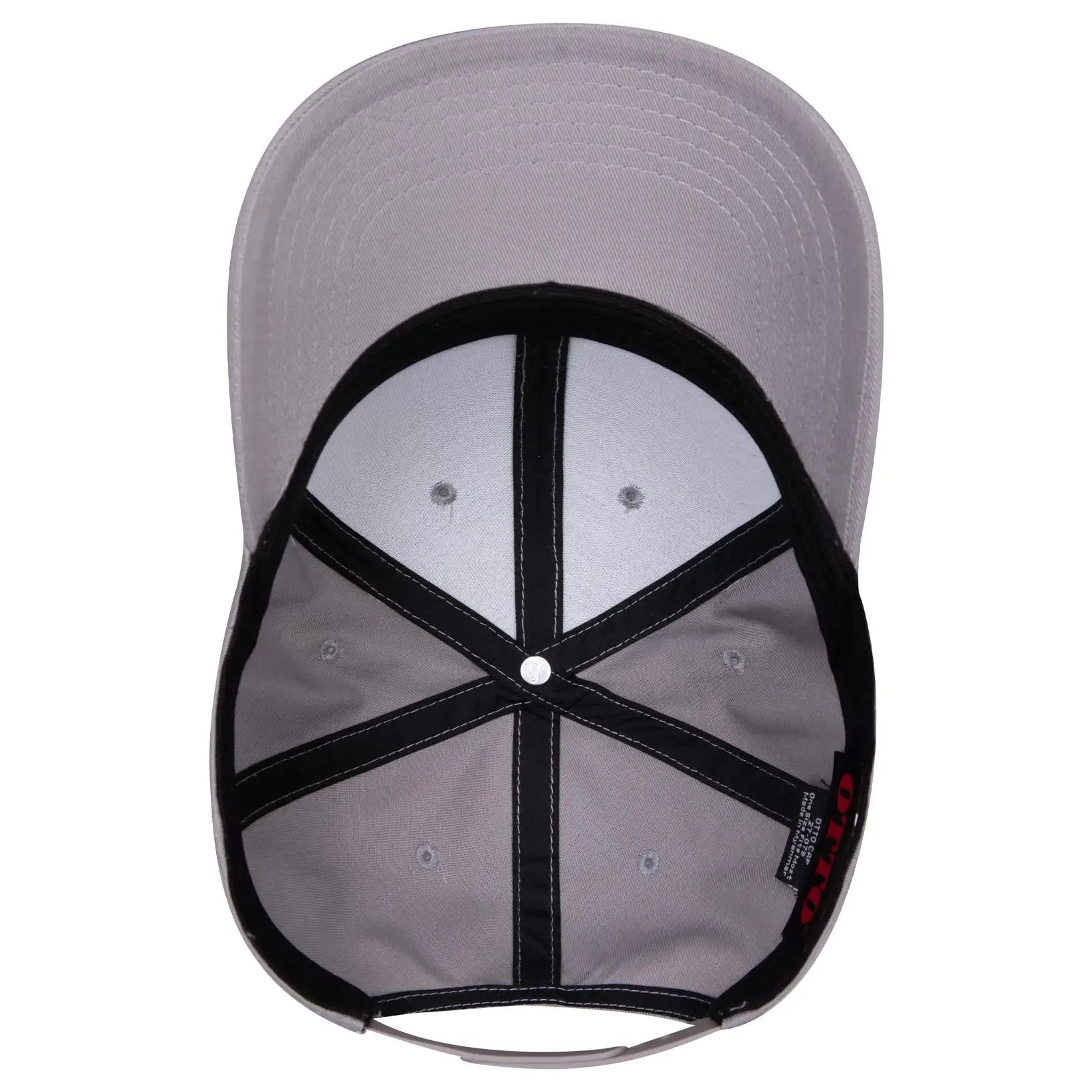OTTO 27-079 6 Panel Mid Profile Baseball Cap - Gray - Gray / 6 1/2’’ - 7 5/8’’
