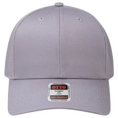 OTTO 27-079 6 Panel Mid Profile Baseball Cap - Gray - Gray / 6 1/2’’ - 7 5/8’’
