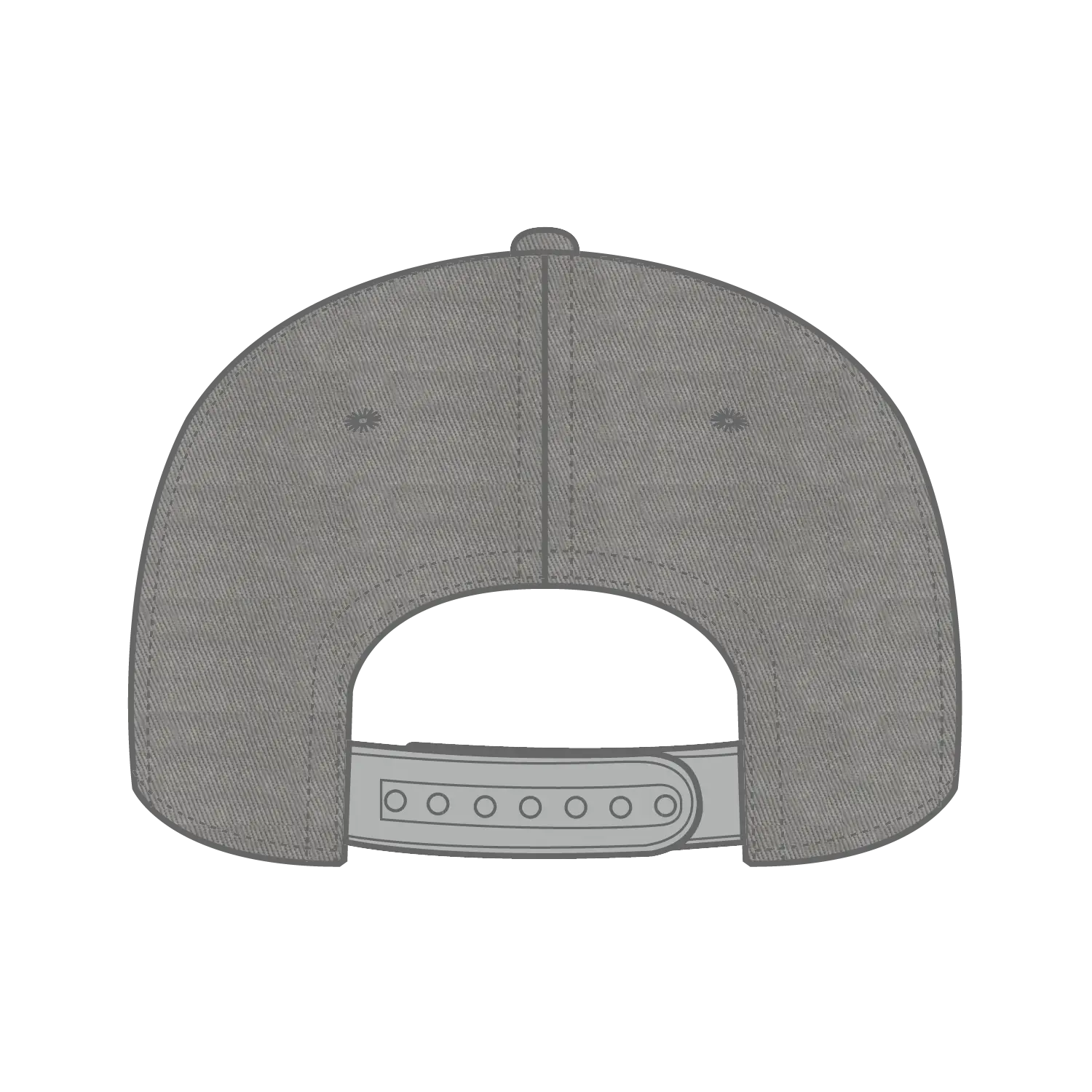 OTTO 27-079 6 Panel Mid Profile Baseball Cap - Gray - Gray / 6 1/2’’ - 7 5/8’’