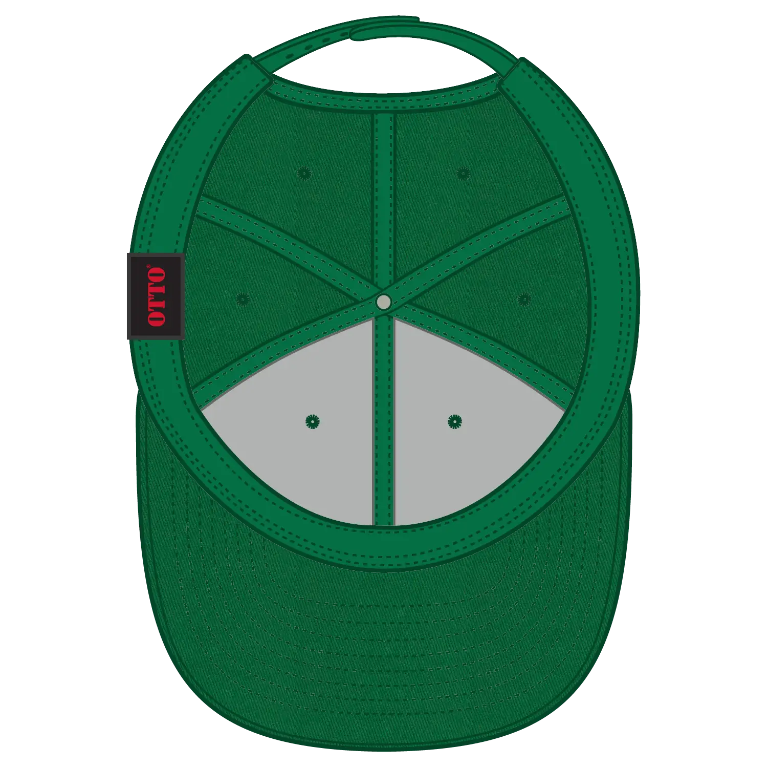 OTTO 27-079 6 Panel Mid Profile Baseball Cap - Kelly - Kelly / 6 1/2’’ - 7 5/8’’