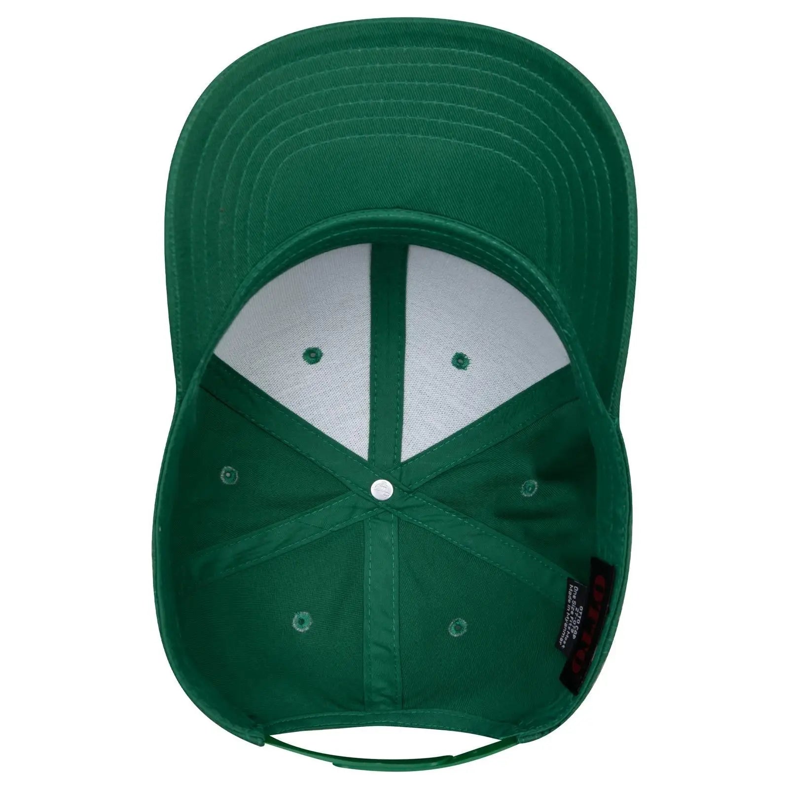OTTO 27-079 6 Panel Mid Profile Baseball Cap - Kelly - Kelly / 6 1/2’’ - 7 5/8’’