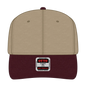 OTTO 27-079 6 Panel Mid Profile Baseball Cap - Marn/Kha - Marn/Kha / 6 1/2’’ - 7 5/8’’