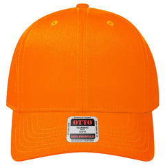 OTTO 27-079 6 Panel Mid Profile Baseball Cap - N. Orange - N. Orange / 6 1/2’’ - 7 5/8’’