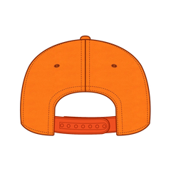 OTTO 27-079 6 Panel Mid Profile Baseball Cap - N. Orange - N. Orange / 6 1/2’’ - 7 5/8’’
