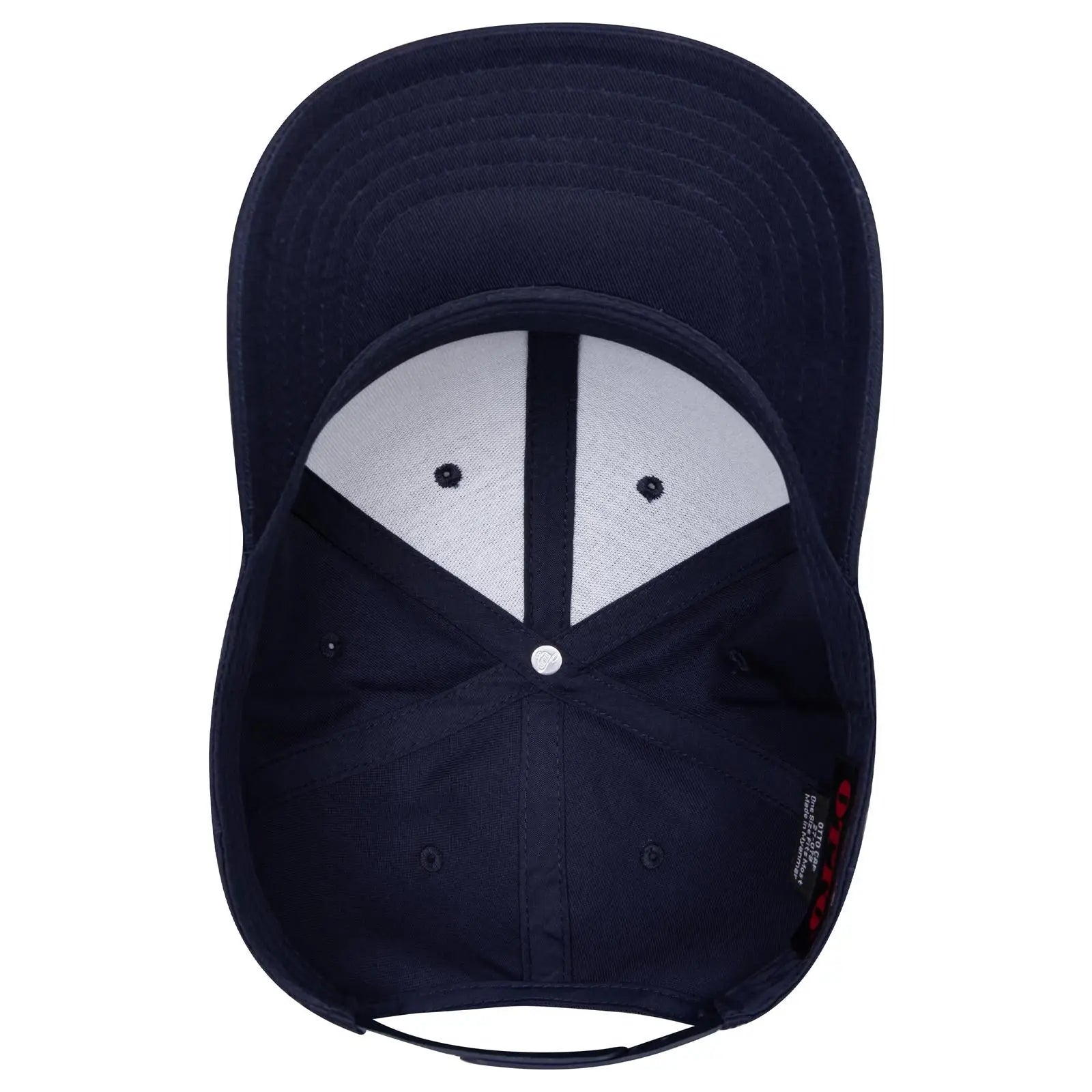 OTTO 27-079 6 Panel Mid Profile Baseball Cap - Navy - Navy / 6 1/2’’ - 7 5/8’’