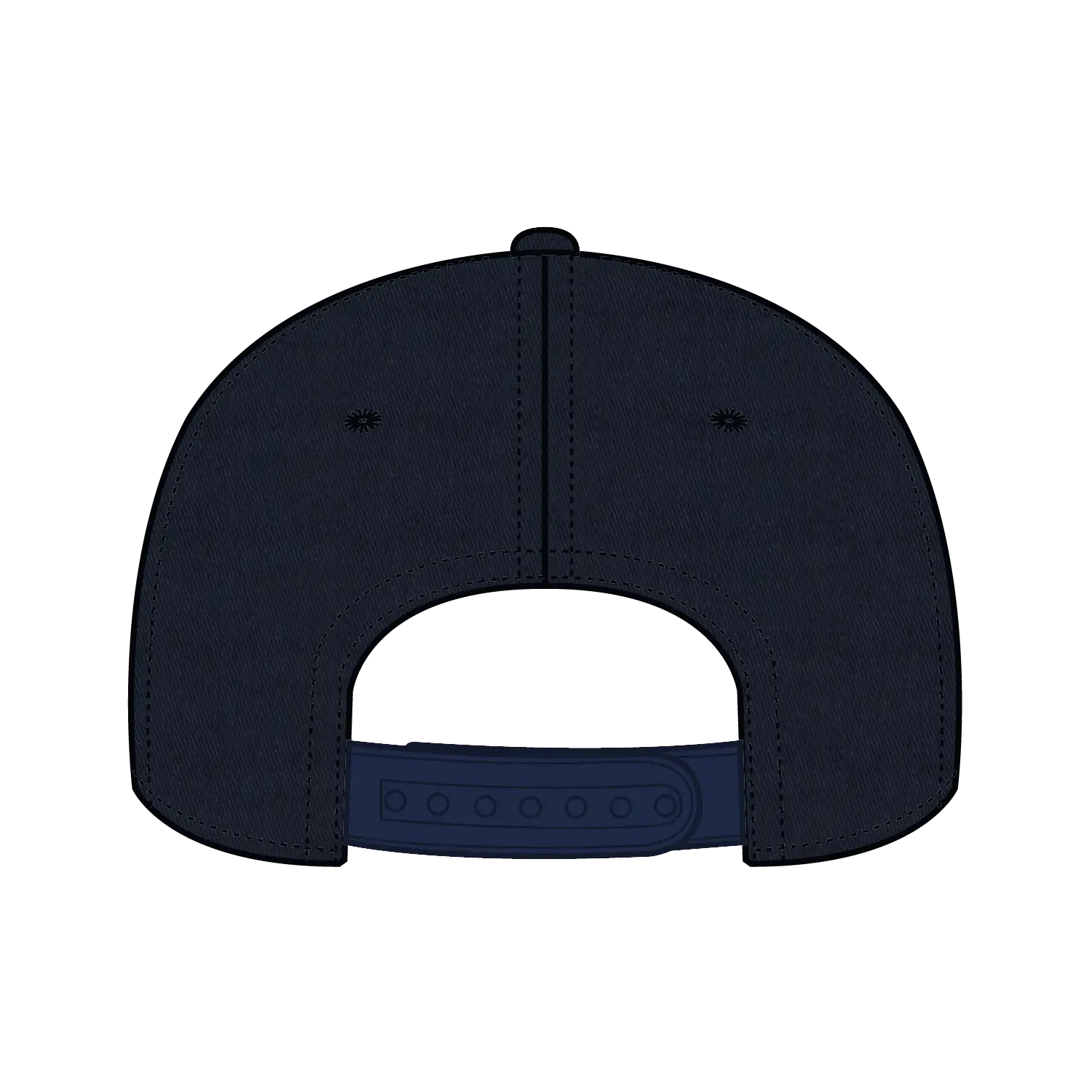 OTTO 27-079 6 Panel Mid Profile Baseball Cap - Navy - Navy / 6 1/2’’ - 7 5/8’’