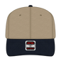 OTTO 27-079 6 Panel Mid Profile Baseball Cap - Nvy/Kha - Nvy/Kha / 6 1/2’’ - 7 5/8’’