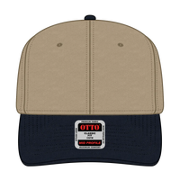 OTTO 27-079 6 Panel Mid Profile Baseball Cap - Nvy/Kha - Nvy/Kha / 6 1/2’’ - 7 5/8’’