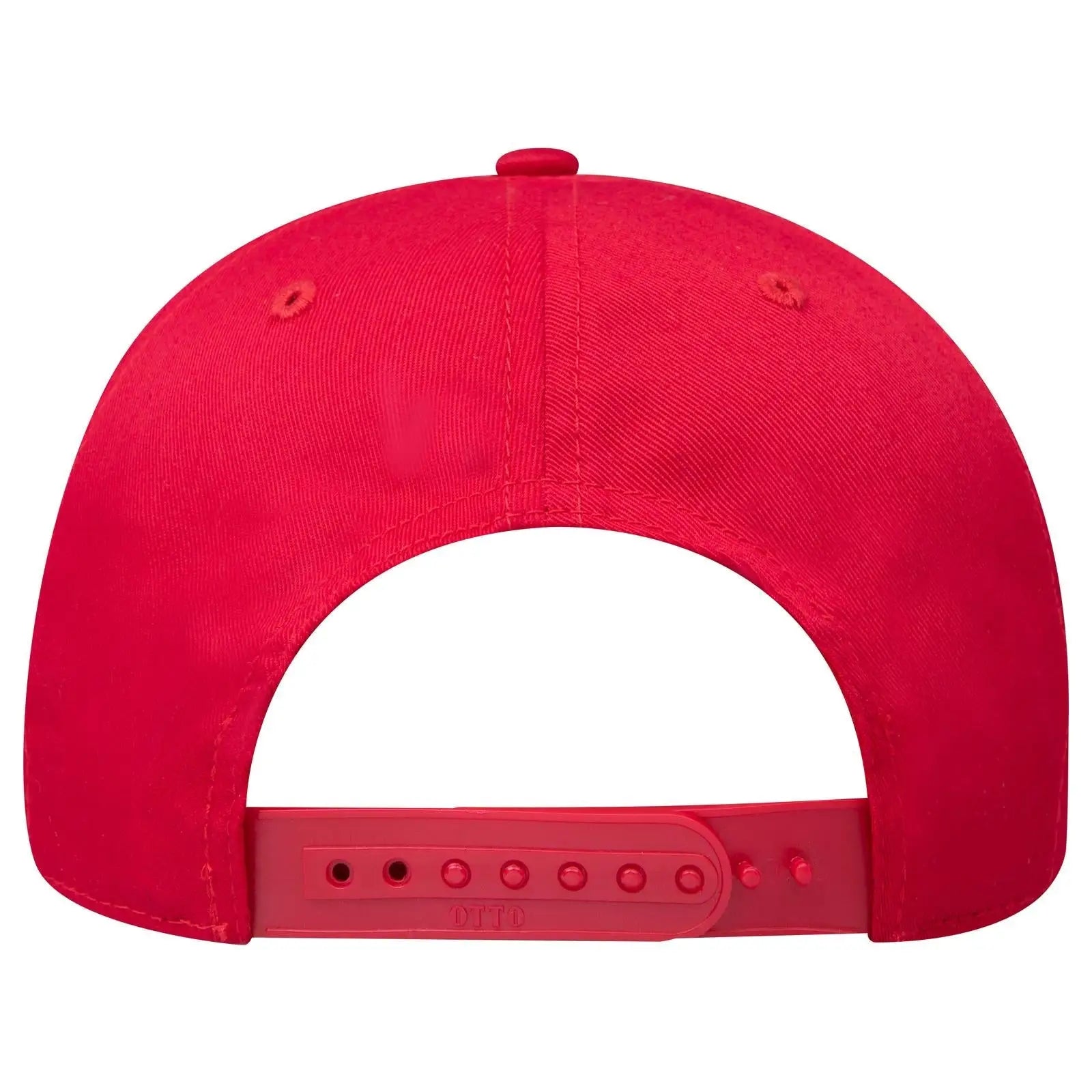 OTTO 27-079 6 Panel Mid Profile Baseball Cap - Red - Red / 6 1/2’’ - 7 5/8’’