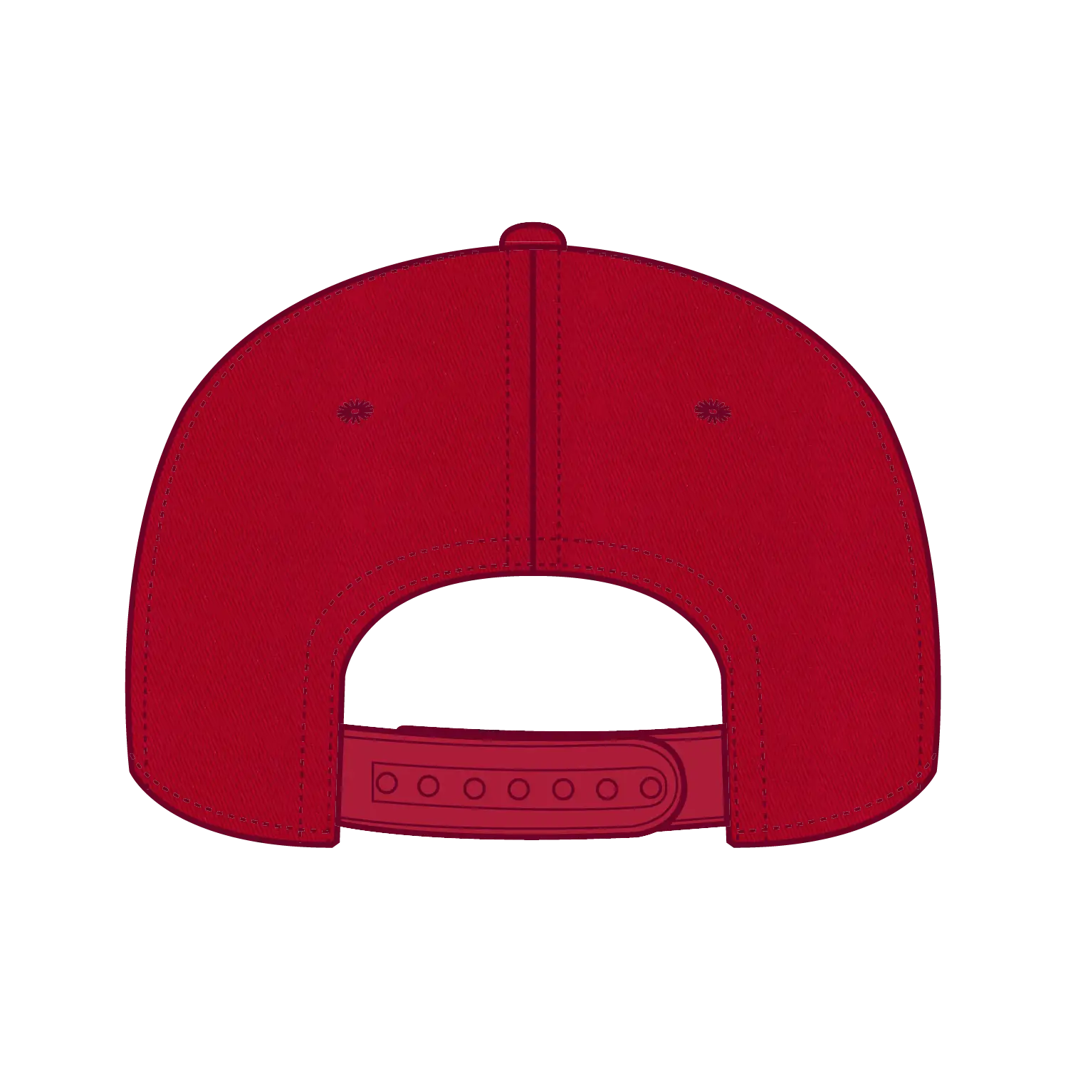 OTTO 27-079 6 Panel Mid Profile Baseball Cap - Red - Red / 6 1/2’’ - 7 5/8’’
