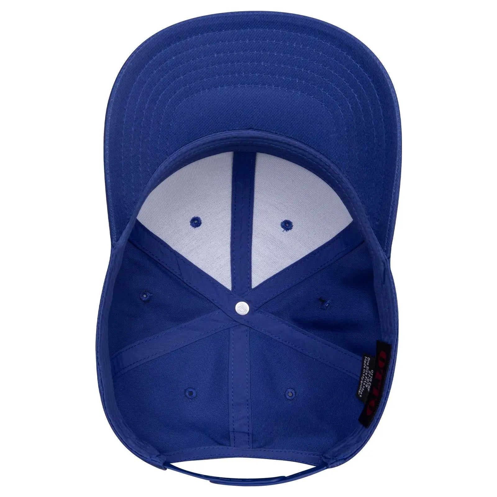 OTTO 27-079 6 Panel Mid Profile Baseball Cap - Royal - Royal / 6 1/2’’ - 7 5/8’’