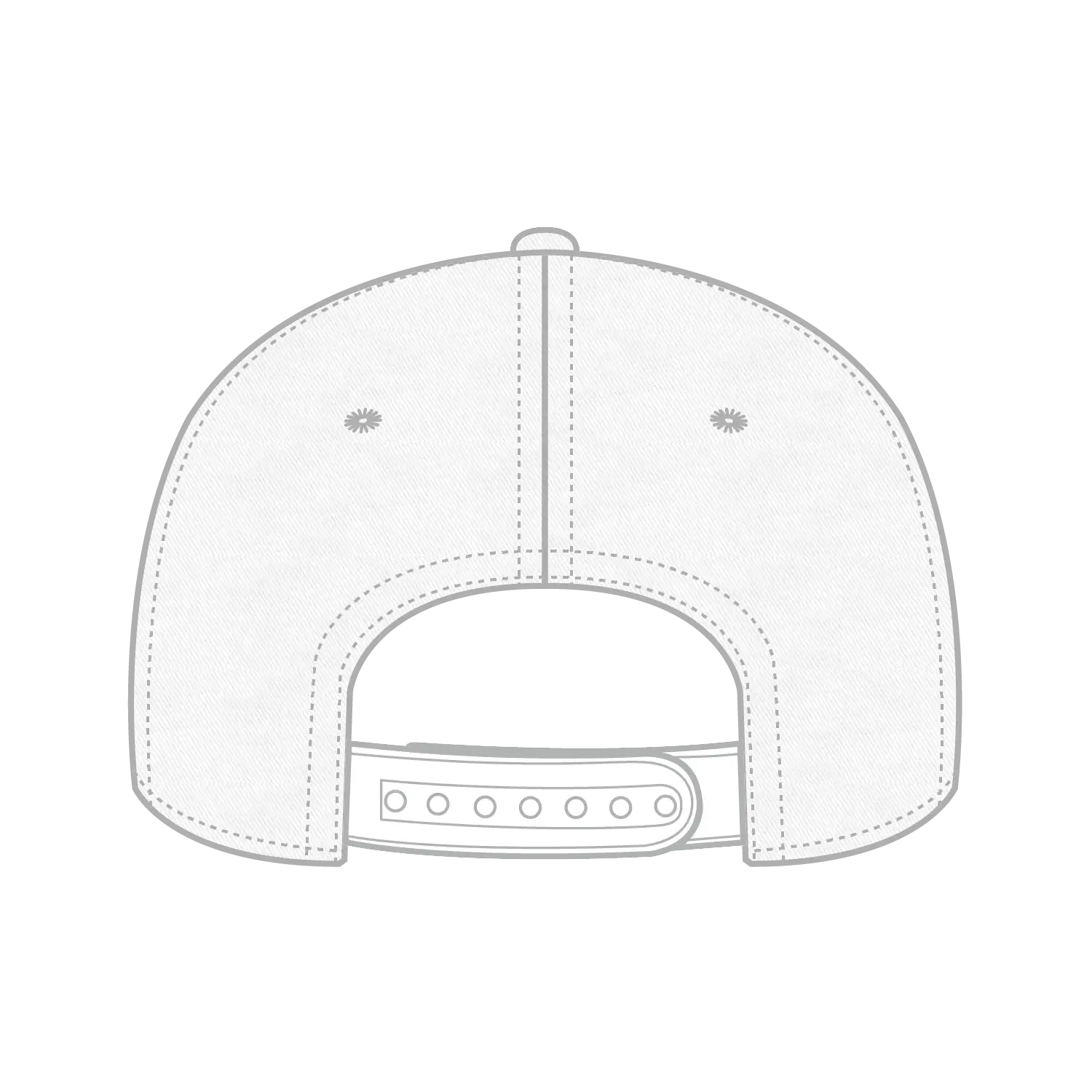OTTO 27-079 6 Panel Mid Profile Baseball Cap - White - White / 6 1/2’’ - 7 5/8’’