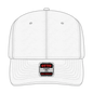OTTO 27-079 6 Panel Mid Profile Baseball Cap - White - White / 6 1/2’’ - 7 5/8’’