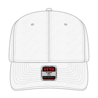 OTTO 27-079 6 Panel Mid Profile Baseball Cap - White - White / 6 1/2’’ - 7 5/8’’