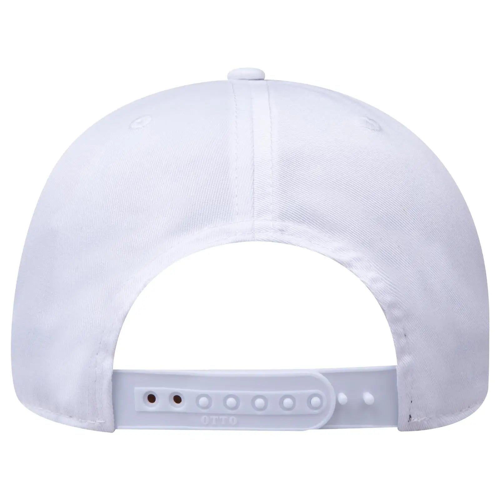 OTTO 27-079 6 Panel Mid Profile Baseball Cap - White - White / 6 1/2’’ - 7 5/8’’