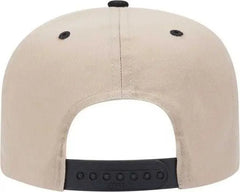OTTO 27-079 Twill 8 Rows Stitching Pro Style Cap - Black Khaki - Black Khaki / One Size Fits Most