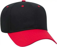 OTTO 27-079 Twill 8 Rows Stitching Pro Style Cap - Red Black - Red Black / One Size Fits Most
