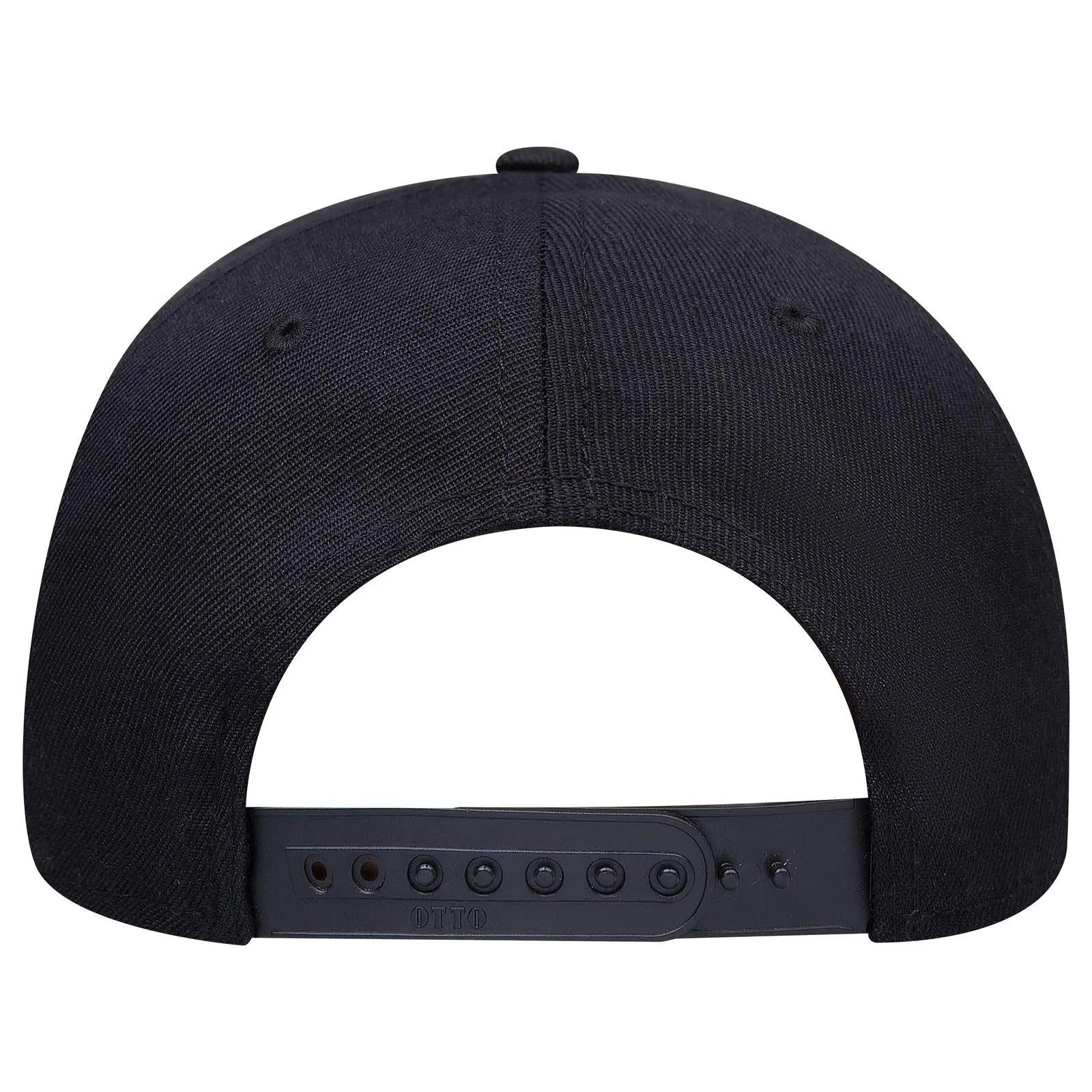 OTTO 27-210 6 Panel Mid Profile Baseball Cap - Black - Black / 6 1/2’’ - 7 5/8’’