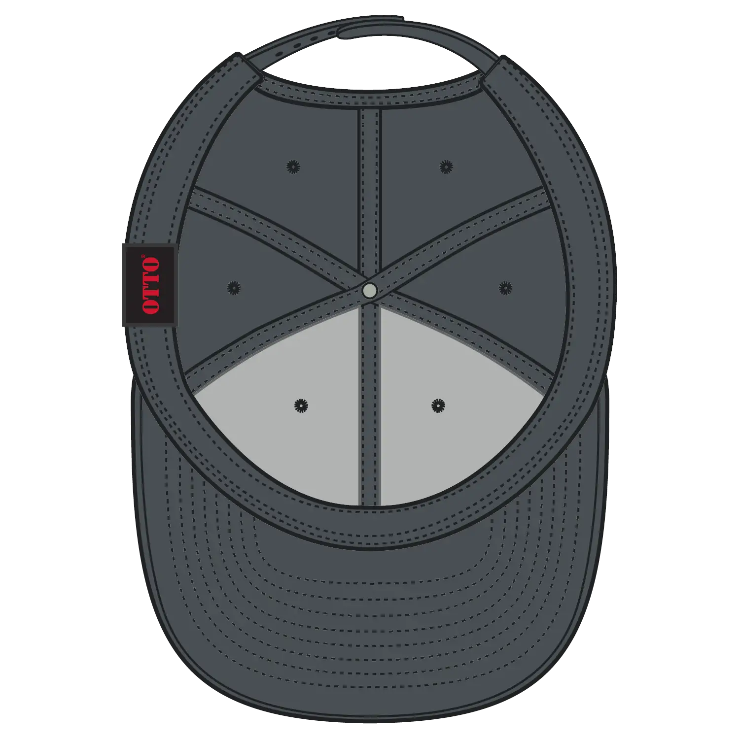 OTTO 27-210 6 Panel Mid Profile Baseball Cap - Char. Gray - Char. Gray / 6 1/2’’ - 7 5/8’’