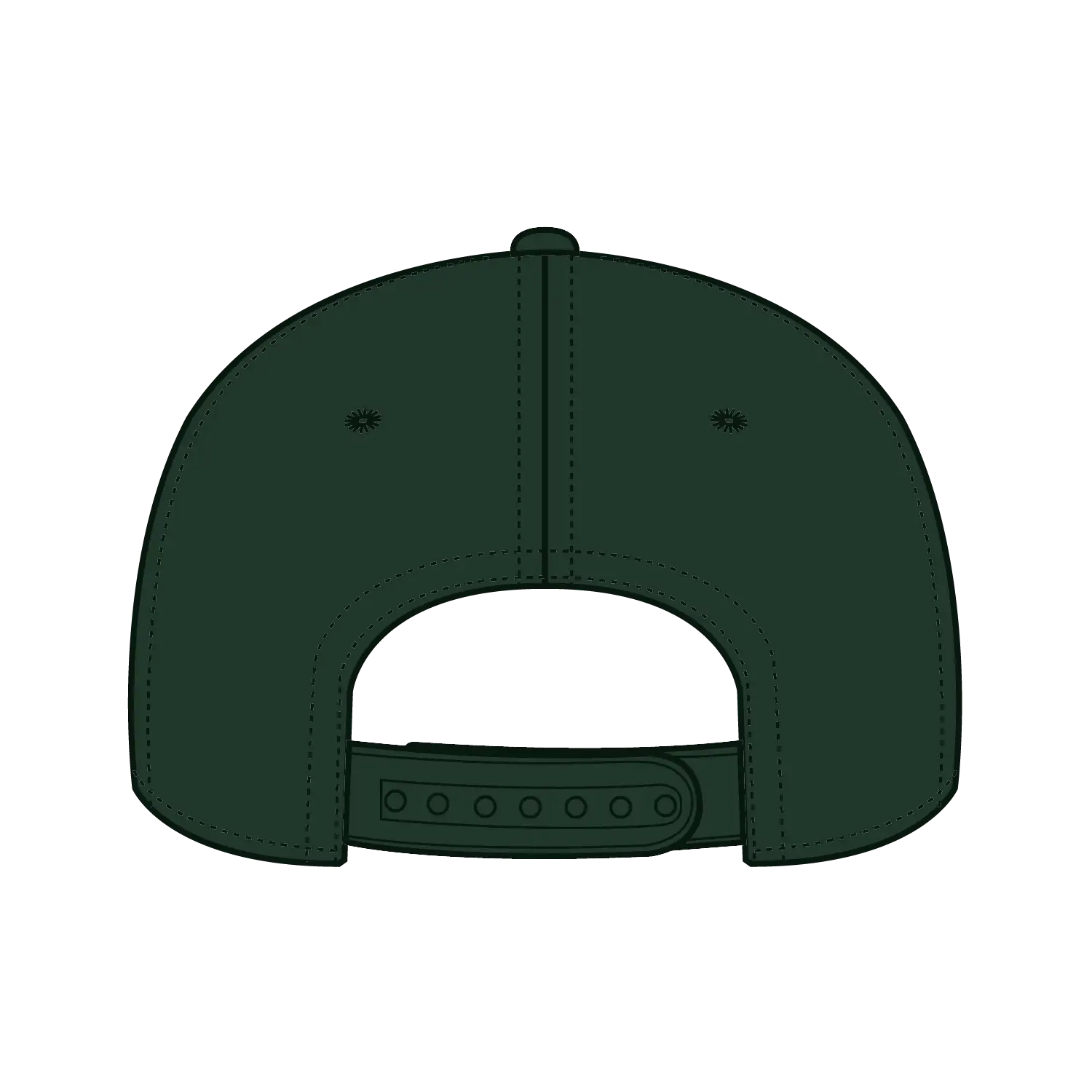 OTTO 27-210 6 Panel Mid Profile Baseball Cap - Dk. Green - Dk. Green / 6 1/2’’ - 7 5/8’’