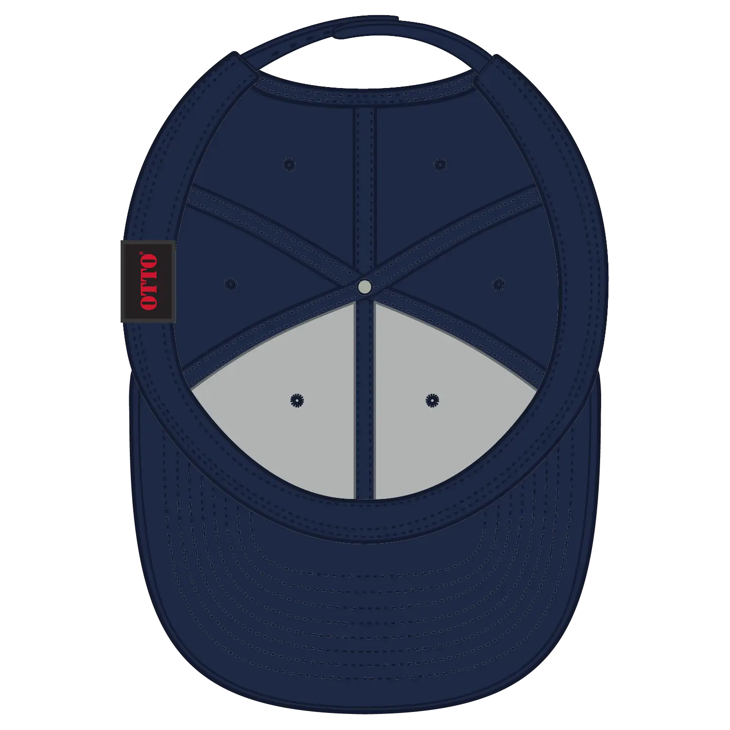 OTTO 27-210 6 Panel Mid Profile Baseball Cap - Navy - Navy / 6 1/2’’ - 7 5/8’’