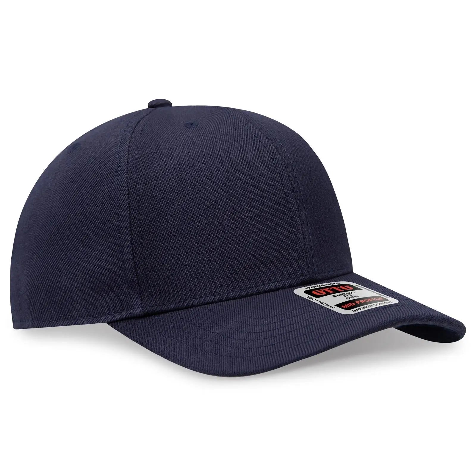 OTTO 27-210 6 Panel Mid Profile Baseball Cap - Navy - Navy / 6 1/2’’ - 7 5/8’’