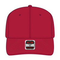 OTTO 27-210 6 Panel Mid Profile Baseball Cap - Red - Red / 6 1/2’’ - 7 5/8’’