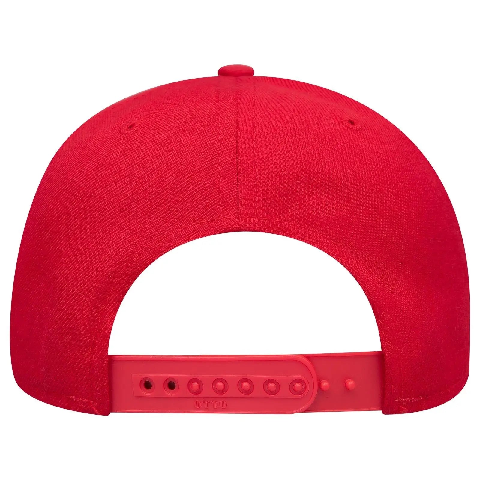 OTTO 27-210 6 Panel Mid Profile Baseball Cap - Red - Red / 6 1/2’’ - 7 5/8’’