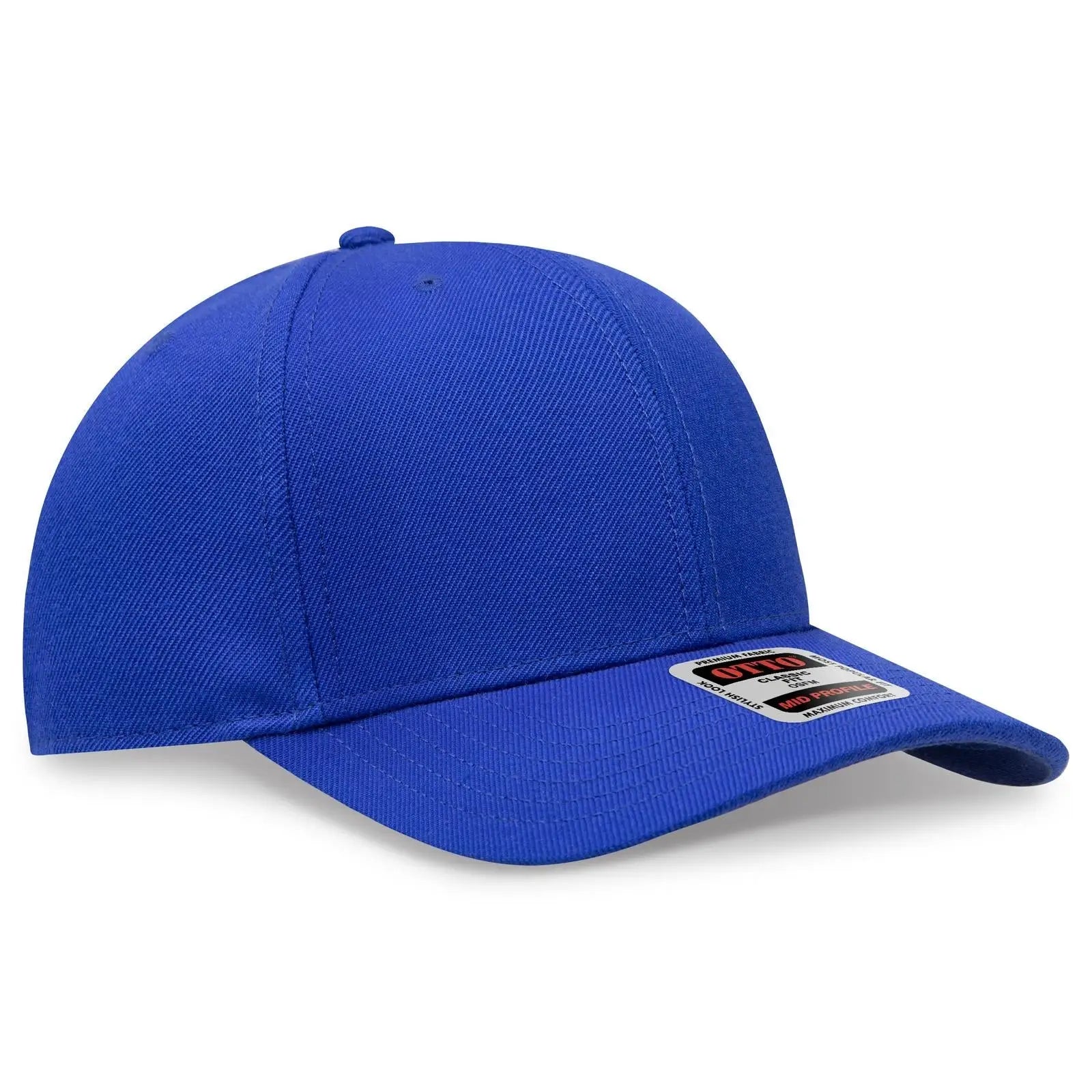 OTTO 27-210 6 Panel Mid Profile Baseball Cap - Royal - Royal / 6 1/2’’ - 7 5/8’’