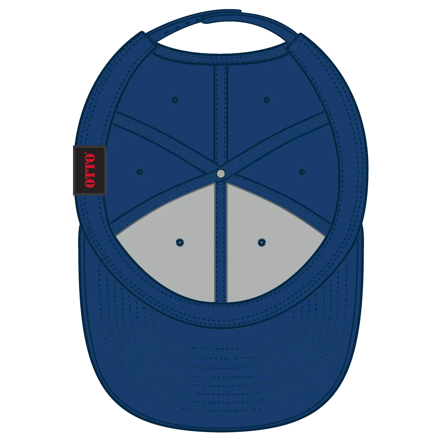 OTTO 27-210 6 Panel Mid Profile Baseball Cap - Royal - Royal / 6 1/2’’ - 7 5/8’’