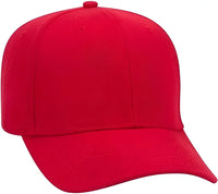 OTTO 27-210 Wool Pro Style Cap - Red - Red / One Size Fits Most