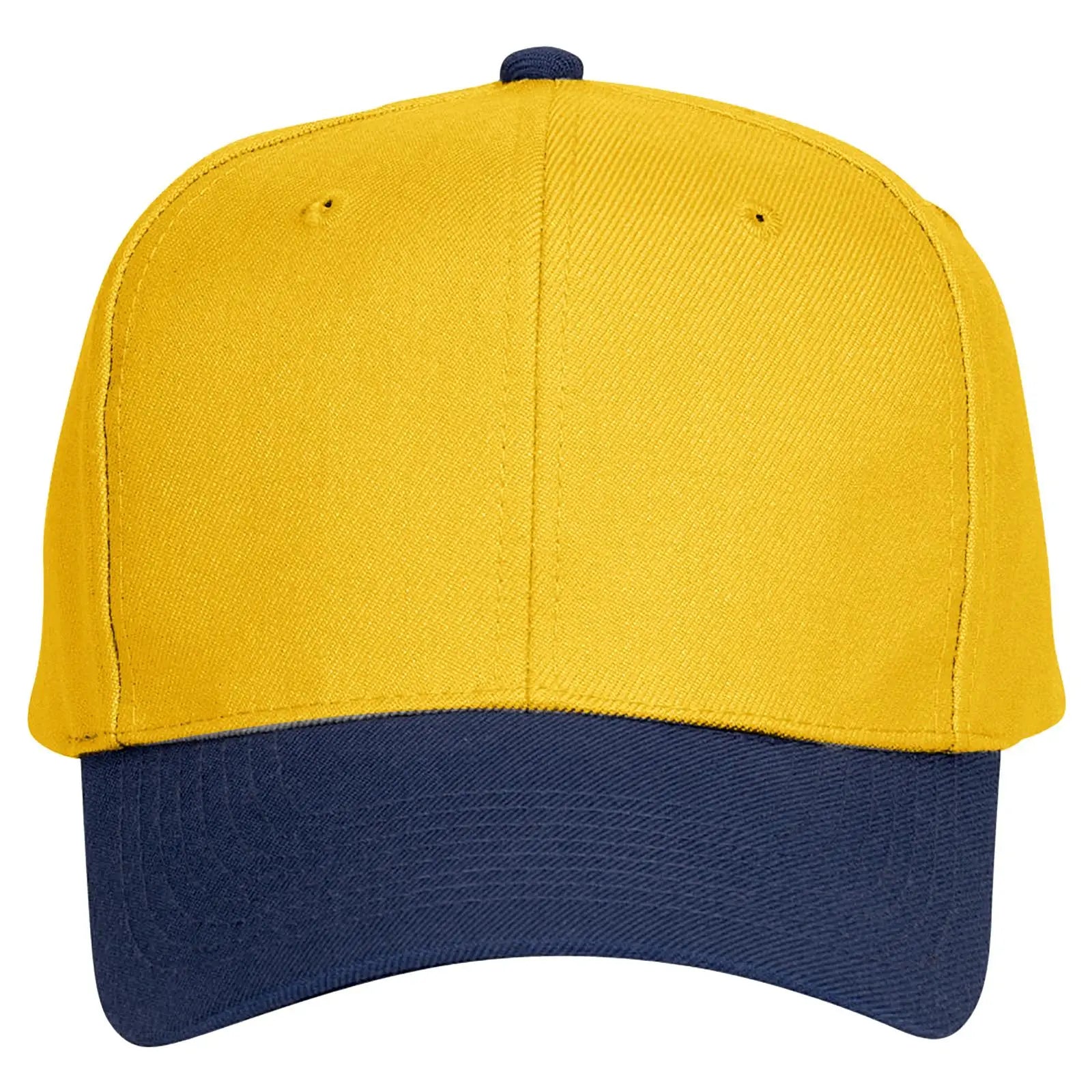 OTTO 27-211 6 Panel Mid Profile Baseball Cap - Nvy/Yel - Nvy/Yel / 6 1/2’’ - 7 5/8’’